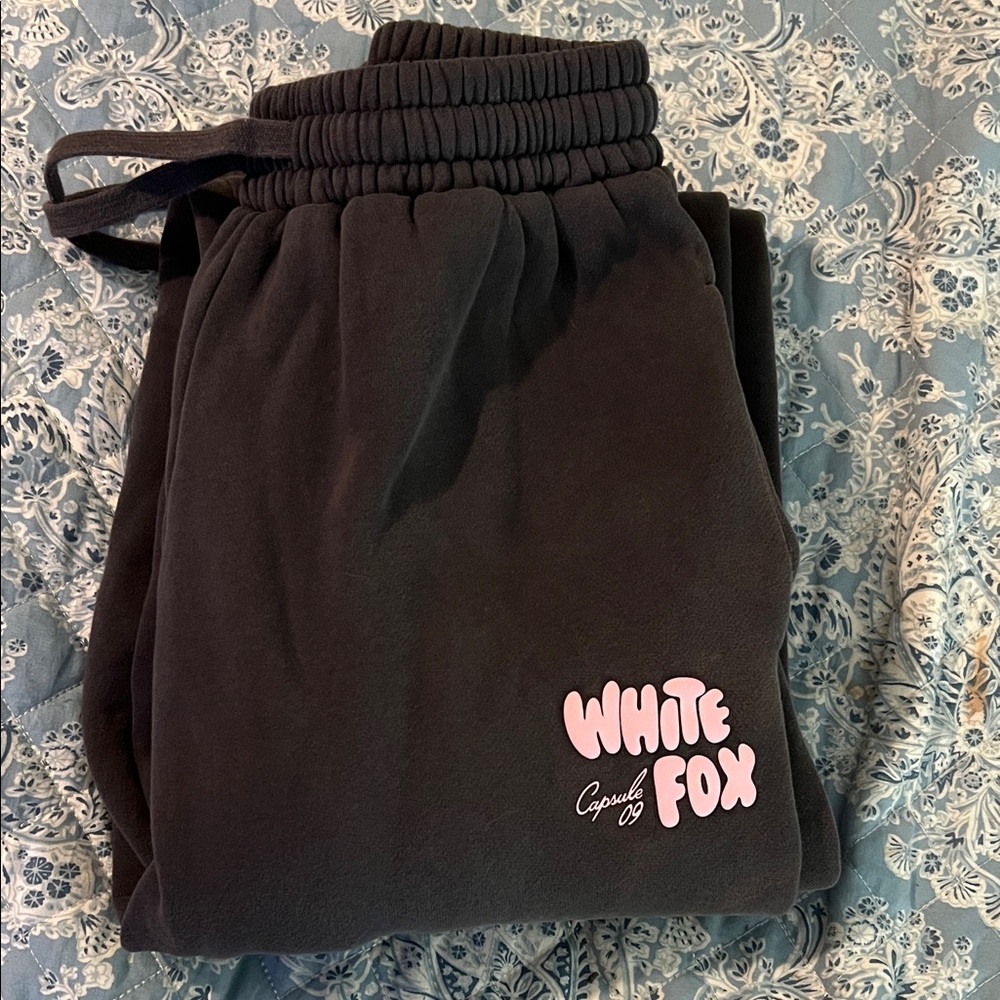 woman’s  white fox  Sweatpants